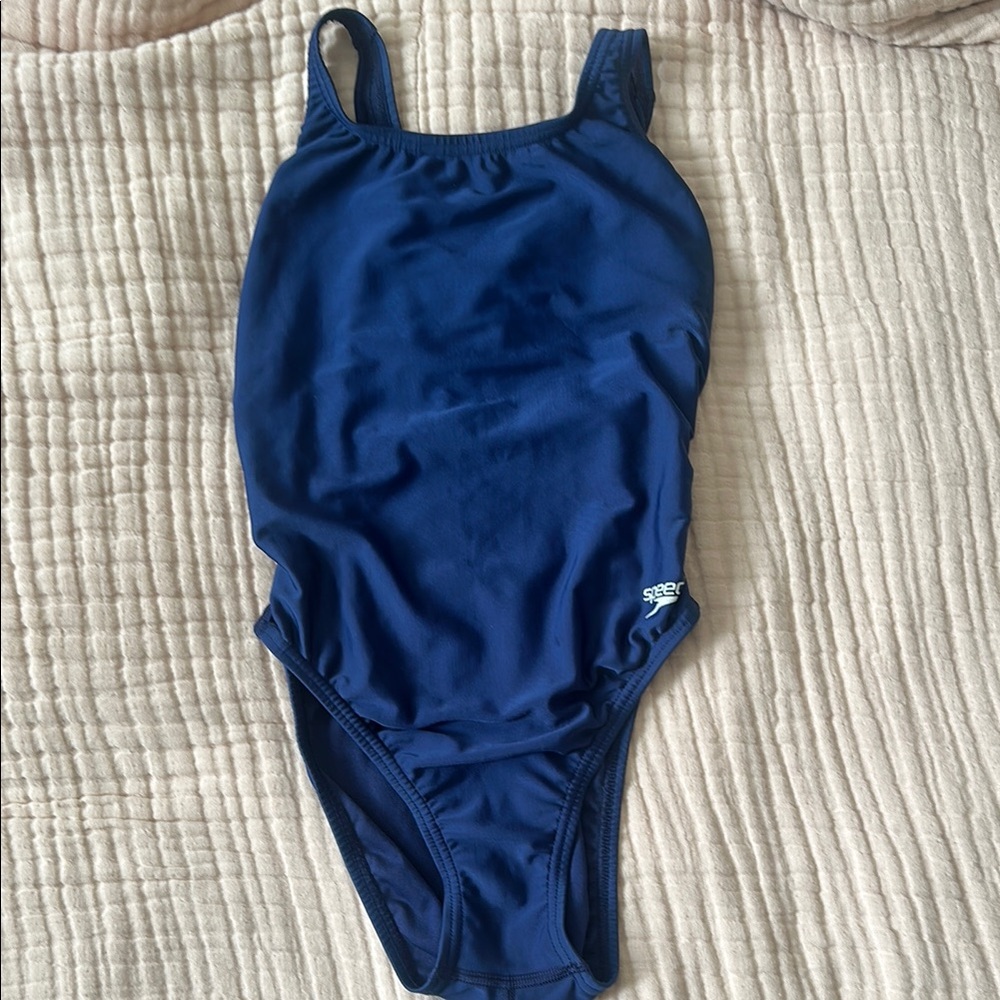 Speedo Navy Athletic Swimsuit